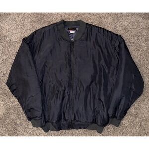 Vintage Freelance L Silk Bomber Jacket-Freelance-1980's NOS Zip Up-charcoal coat